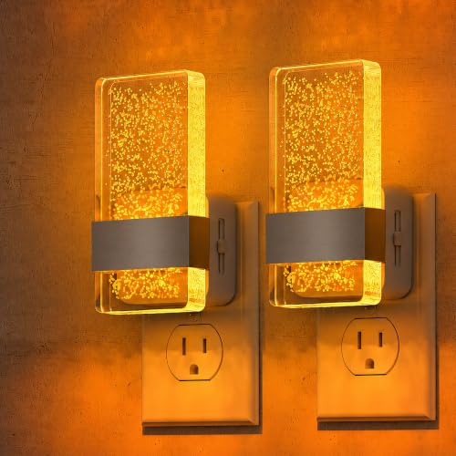 Image of L LOHAS LED Night Light, Dimmable Night Lights Plug into Wall Amber, 2 Pack