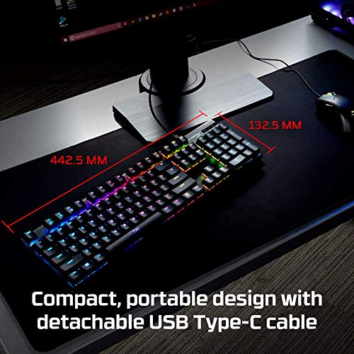 Image of (Refurbished) HyperX Alloy Origins - Mechanical Gaming Keyboard - Software-Controlled Light & Macro Customization - Compact Form Factor - Tactile Switch - HyperX Aqua - RGB LED Backlit (HX-KB6AQX-US)