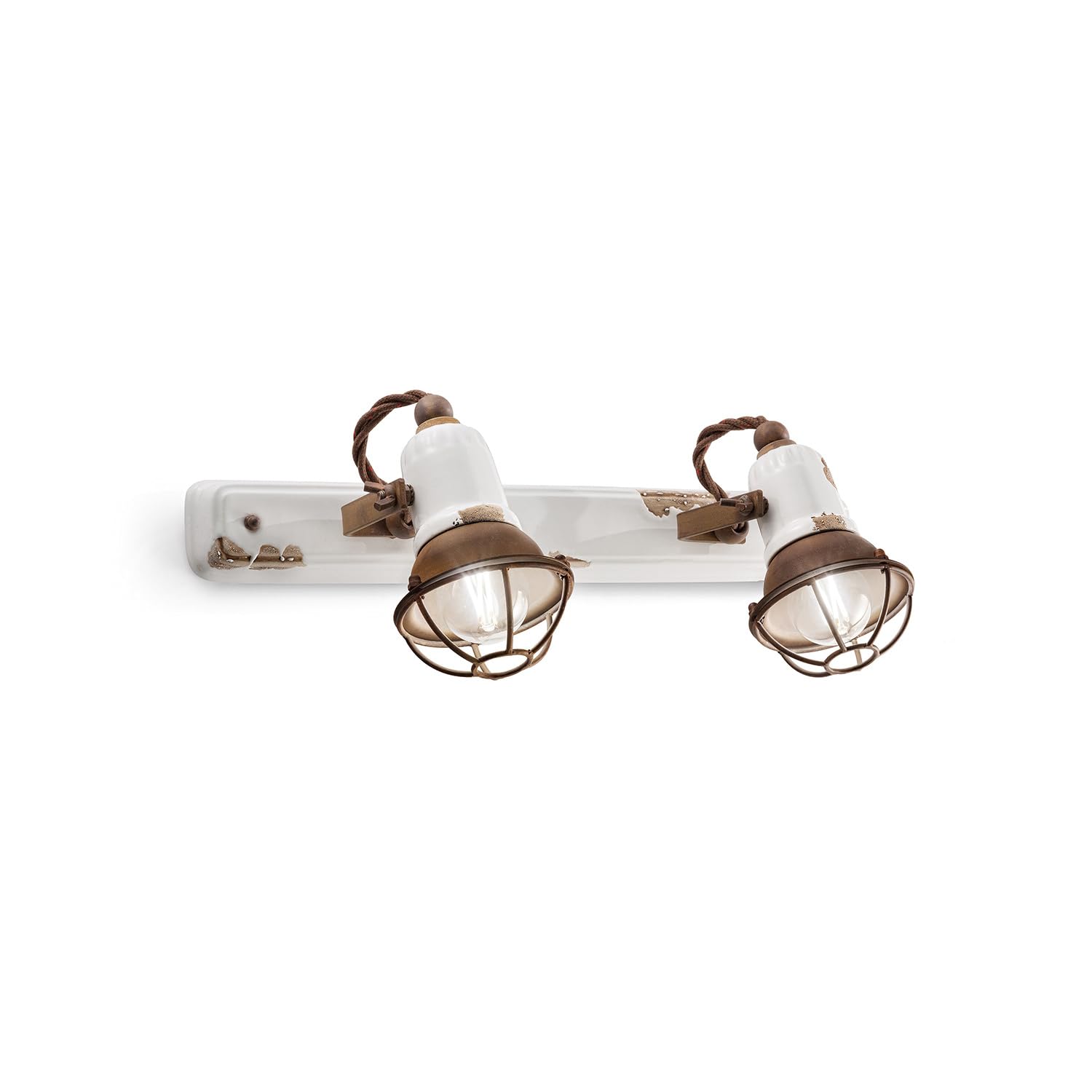 Applique Murale 2 x E14 éclairage double pour couloir sombre Ferroluce