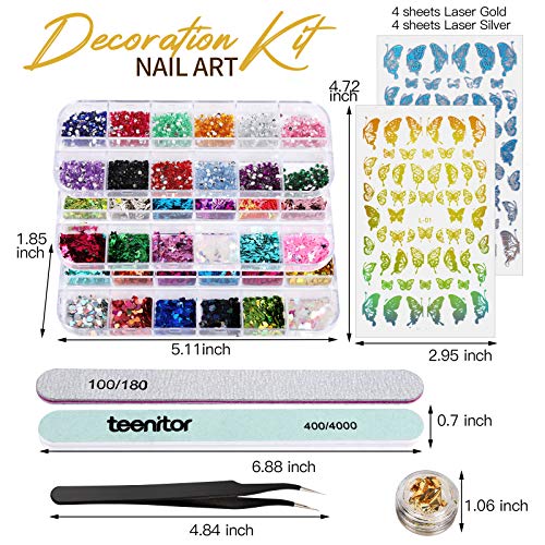 image for Butterfly Sticker, 8 Sheets Butterfly Nail Art Stickers for Acrylic Na