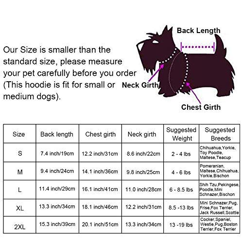Moolecole Pet Sports Apparel Cat & Dog Cold Weather Coats Dog Hoodies Pet Sweaters (S, Pink) - Thumbnail 2