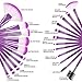 Makeup Brushes Set, Beautiful Purple Make Up Brushes Essential Beauty Tool Kits for Face Powder Cream Liquid Cosmetics Eyeshadow Blending