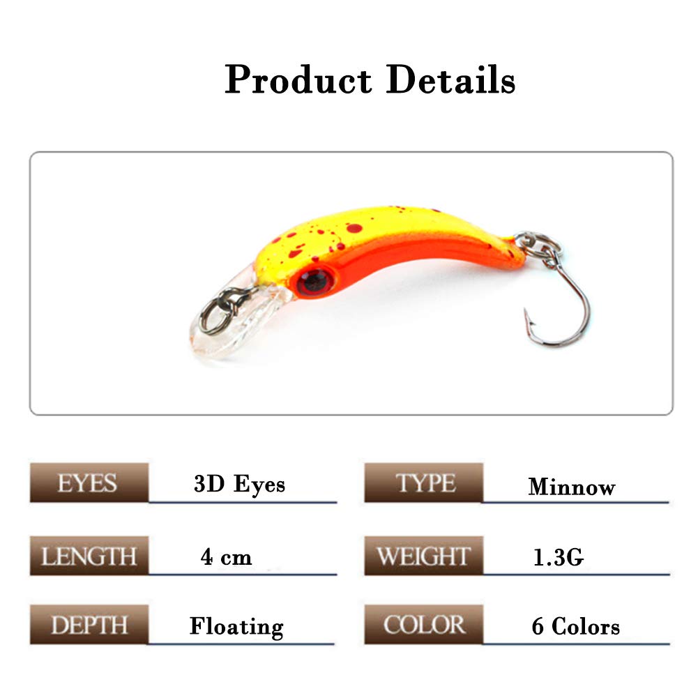 Leurres Souples De Pêche HOTUT - Lot De 6, Queue En T, Yeux 3D, Pour Carnassiers (brochet, Perche, Truite)