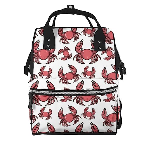 Sac à langer crabe rouge pour ranger toutes les affaires de bébé sans avoir mal au dos