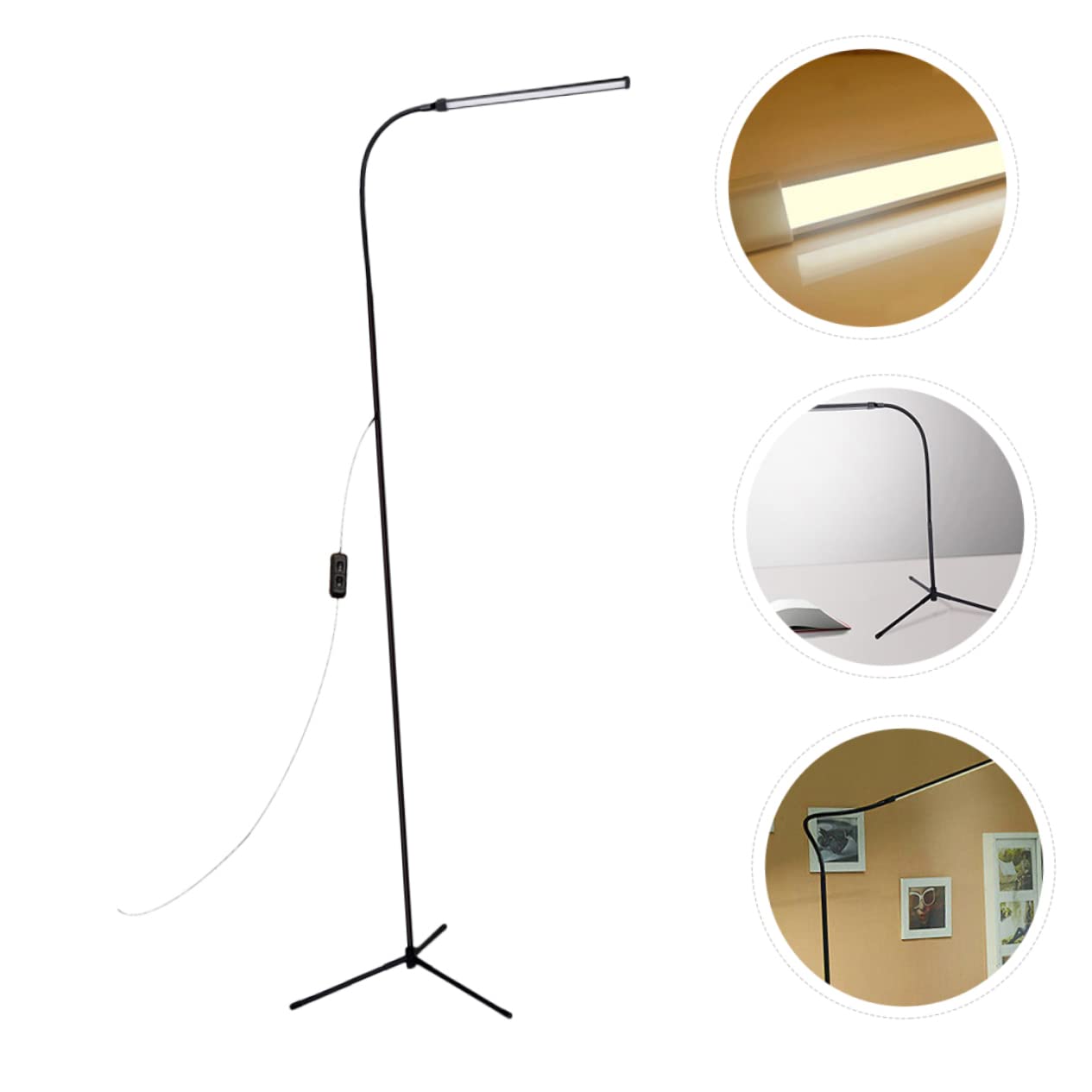 DOITOOL Lampada da Lettura da Scrivania LED con Clip, Dimmerabile, senza Sfarfallio e Luce Antiriflesso, in Alluminio e Ferro, Nera, per Studio e Lettura