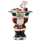 Christmas Decorations - Santa Claus Glass Topped Holiday Decor Side Table