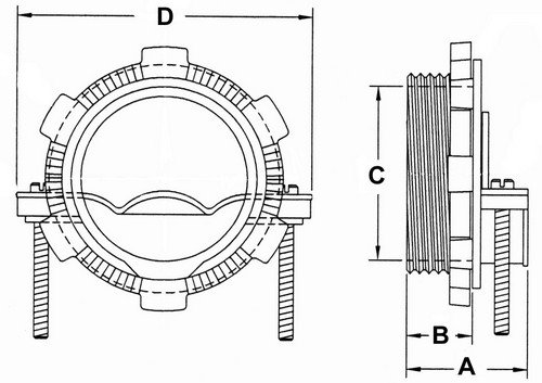 Morris 15333 NM Round Connector, Non-Watertight, Zinc Die Cast, 1-1/4