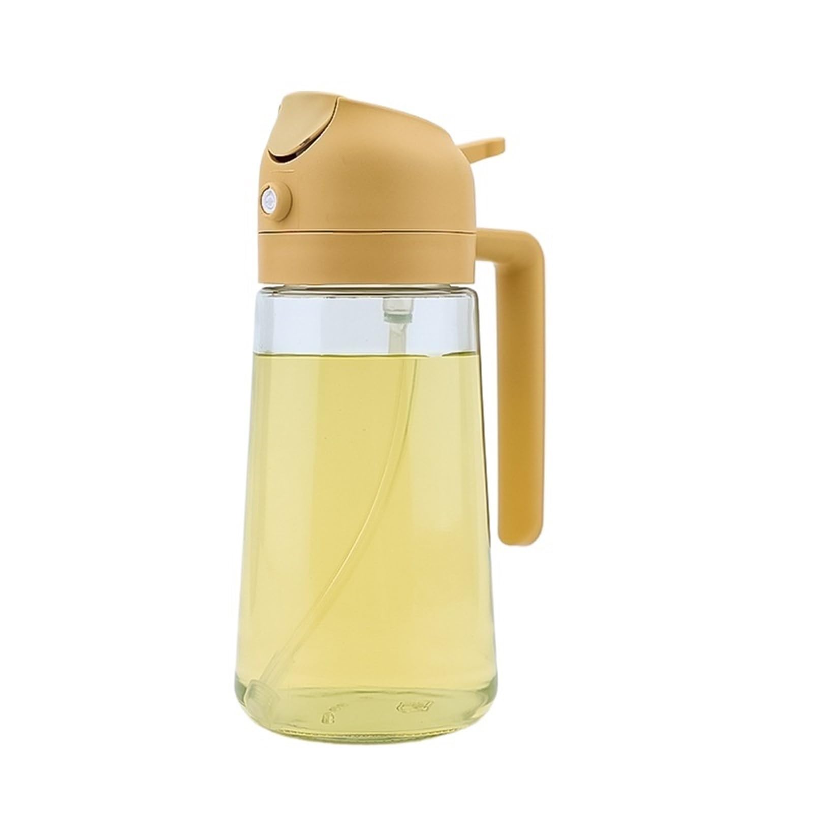 NGTFDCP Oil Dispenser, 2IN1 Replacement For Oil Take Dispenser Bottle Spray Pour Cooking BBQ for Air Fryer, Salad(Yellow)