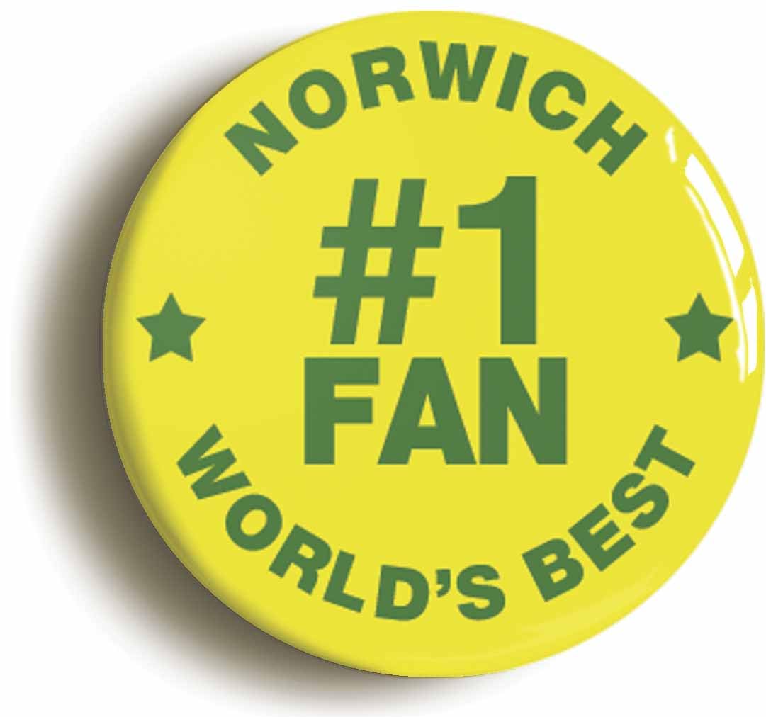 Norwich #1 Fan Fridge Magnet (Circular 2inch / 50mm Diameter)