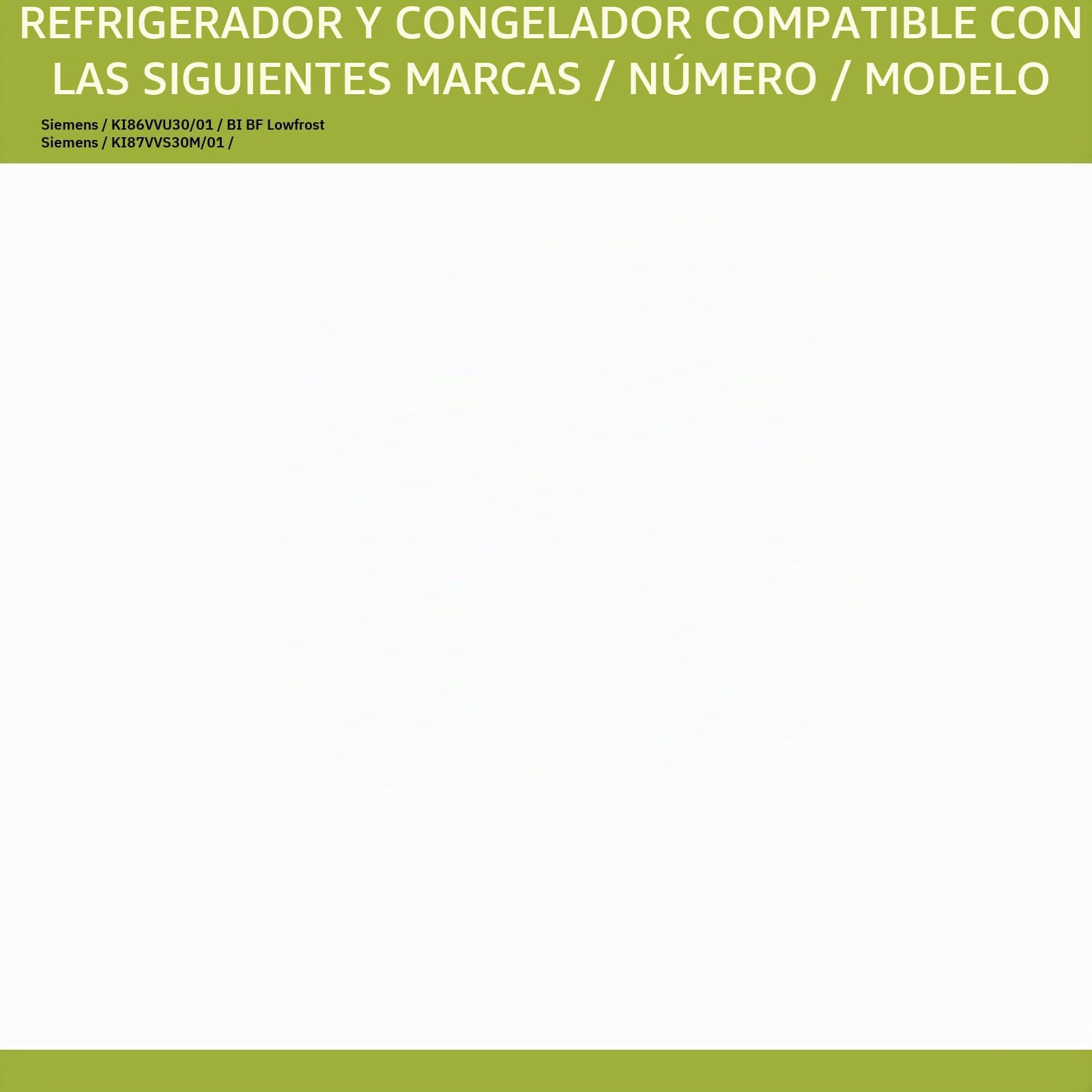 Panel de cajón compatible con Siemens 11013058 para congelador BigBox