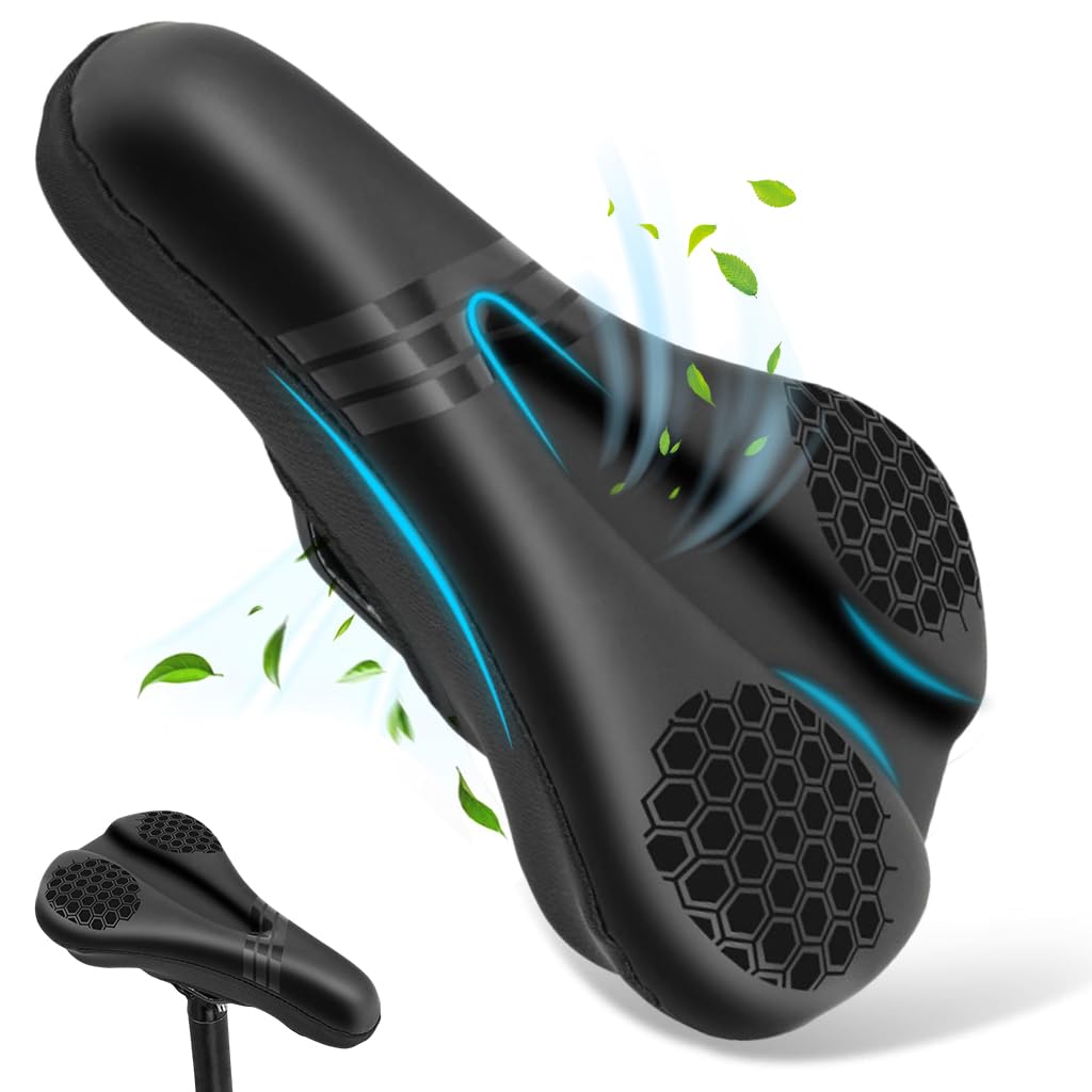 Proberos® Bicycle Soft Saddle Foam Seat Cover, Thick Padding Superior Comfort, Advanced Gel Bicycle Saddle Seat Cushion Cover Waterproof Anti-Slip for Mountain Bike, Road Bikes, City Bike