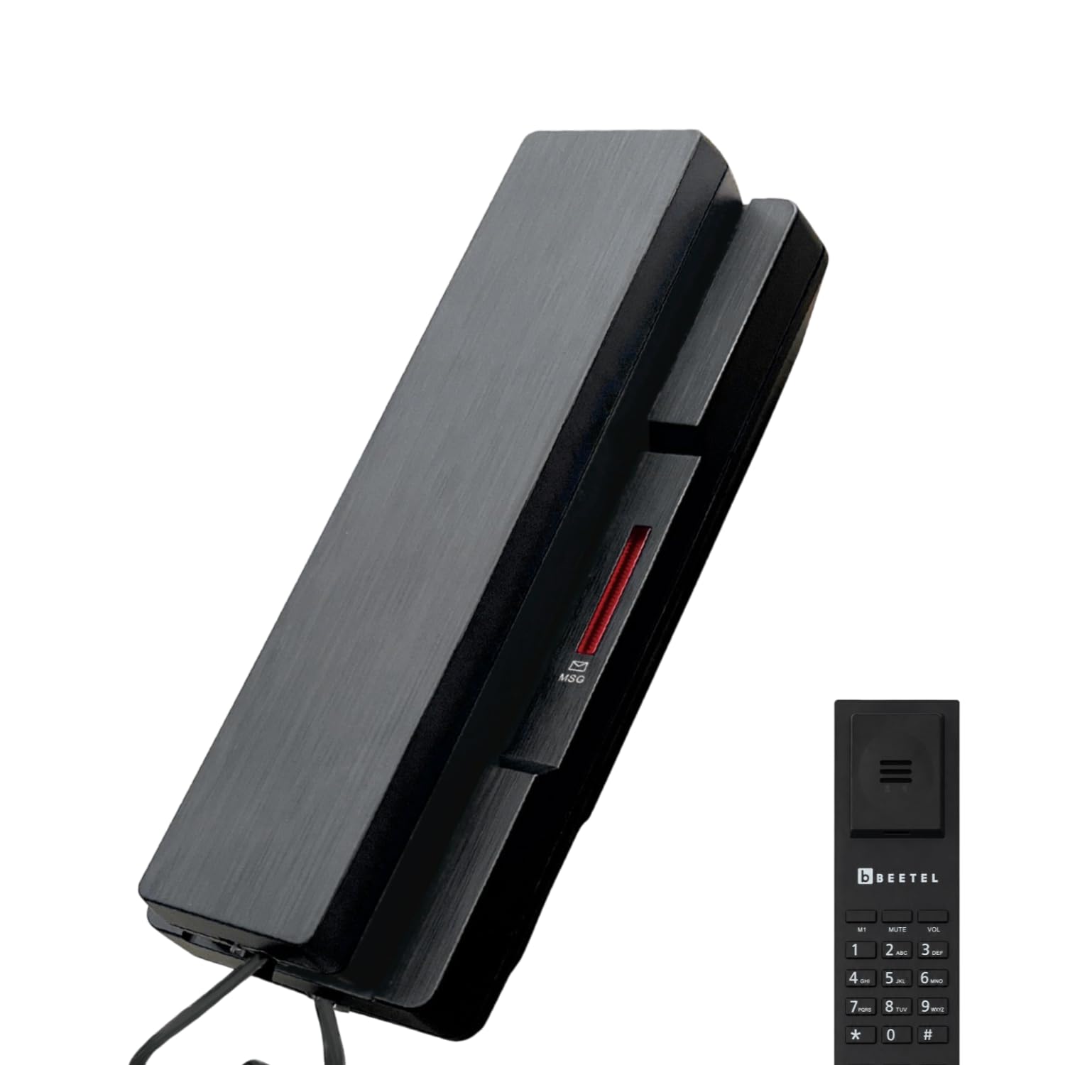 Beetel H28 Corded Hotel Phone, Elegant Slim Design, 8 Speed Dial Memory, Hearing Aid Compatible (HAC), Adjustable Handset/Ringer Volume, Ringer LED, Wall Mount, Redial/Mute/Flash/Privacy Guard(Black)-image-34