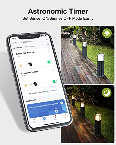 Suraielec Smart Wi-Fi Low Voltage Transformer, 200W Indoor Outdoor Landscape Lighting Transformer With 2 Zones, 120V Ac To 12V 15V Ac Multi Tap Power Supply, Works With Alexa & Google Assistant #TOP3