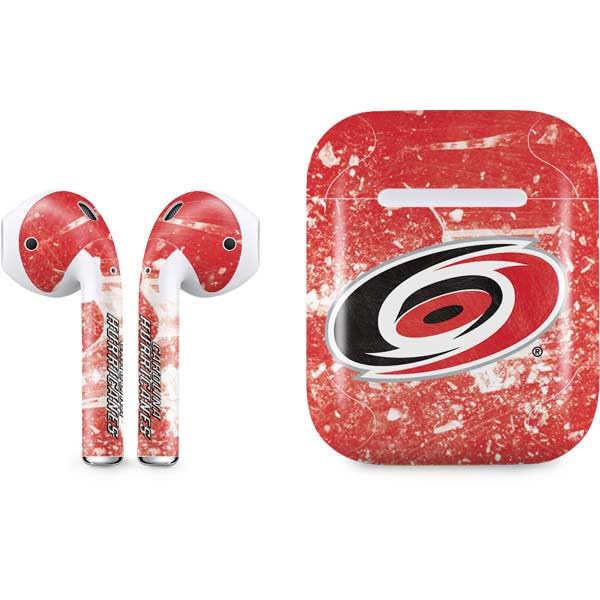 Skinit Decal Audio Skin Compatible with Apple AirPods - Officially Licensed NHL Carolina Hurricanes Frozen Design