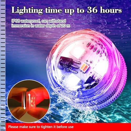 Image of HL Small Submersible Led Lights with Remote,Mini LED Light,Waterproof Tea Light,Underwater Lights,Flameless Candles,Suitable for Vases, Fish Tanks, Hot Tubs, Parties,Wedding,Halloween Decorations