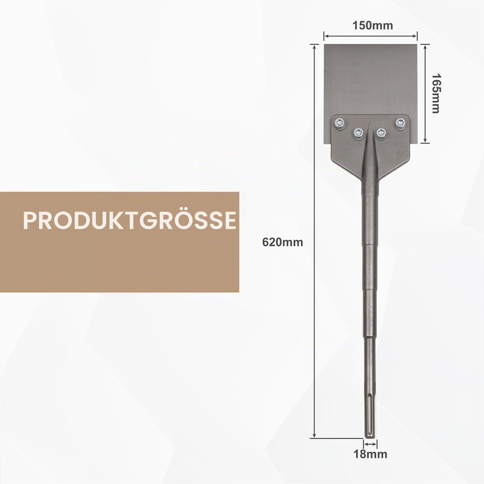 CPROSP SDS-MAX Spachtelmeissel Fliesenmeißel 620 x 150 mm
