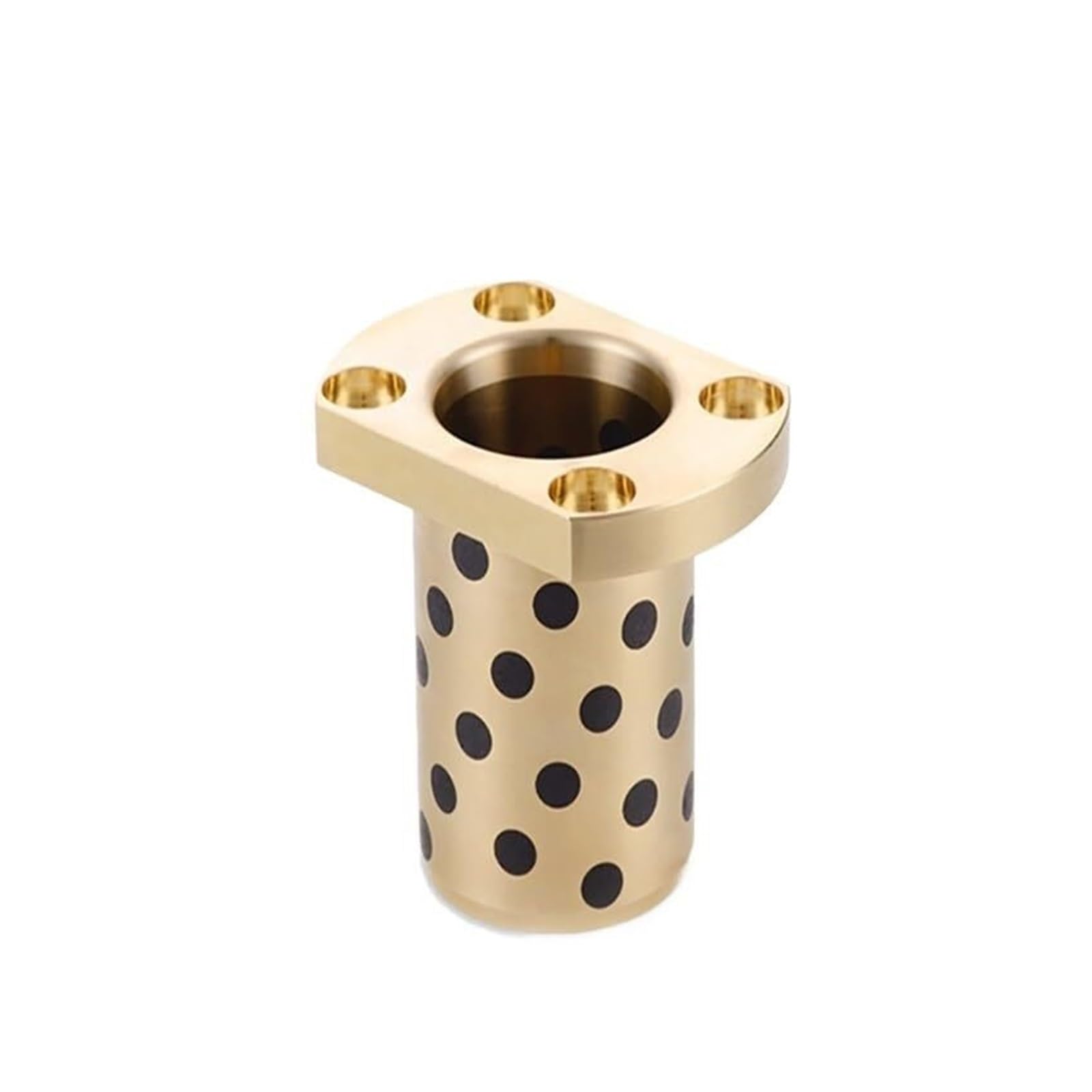 Manicotto del cuscinetto con flangia in ottone e grafite, 1 pezzo, diametro interno 16, 20, 25 mm, manicotti in, di rifinitura copertura in, quattro fori, cuscinetti boccola composita(20x28x60-49x6)