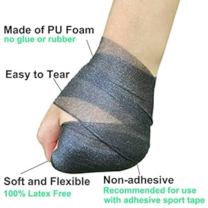 Pre Wrap Tape Athletic,3 Rolls X 22 Yards Black Prewrap Headbands for Hair,Foam Underwrap Sports Wrap Pre Wrap Tape Athletic3 Rolls X 22 Yards Black Prewrap Headbands for HairFoam Underwrap Sports Wrap