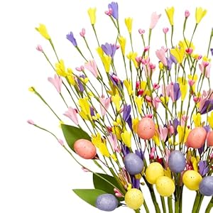 10pcs easter decorations egg picks berry stem artificial spring floral pick decor for home vase table centerpieces  urban country home decor