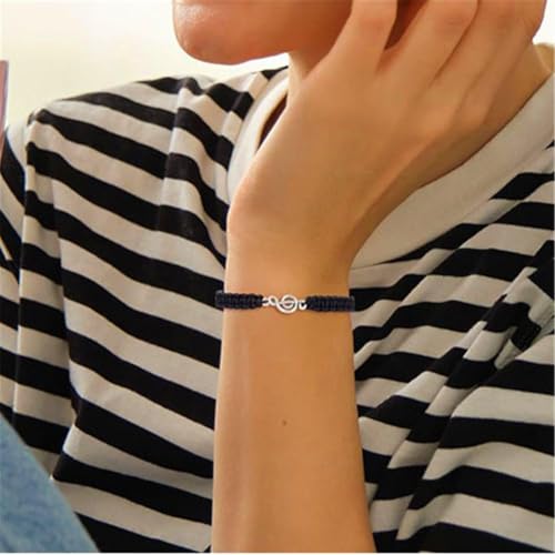Fashion Music Symbol Bracelet with Greeting Card for Women Men Teens - Adjustable Length & Come with Gifts Box | Cool Music Gifts for Music Lovers, Unique Music Accessories, Music Room Decor4