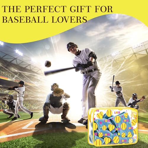 15PCS Softball Cosmetic Bag-Waterproof Softball Goodie Bag PVC Clear Portable Makeup Bags 6.1 x 4.72 x 2.36''Softball Team Gifts for Girls Team Player4