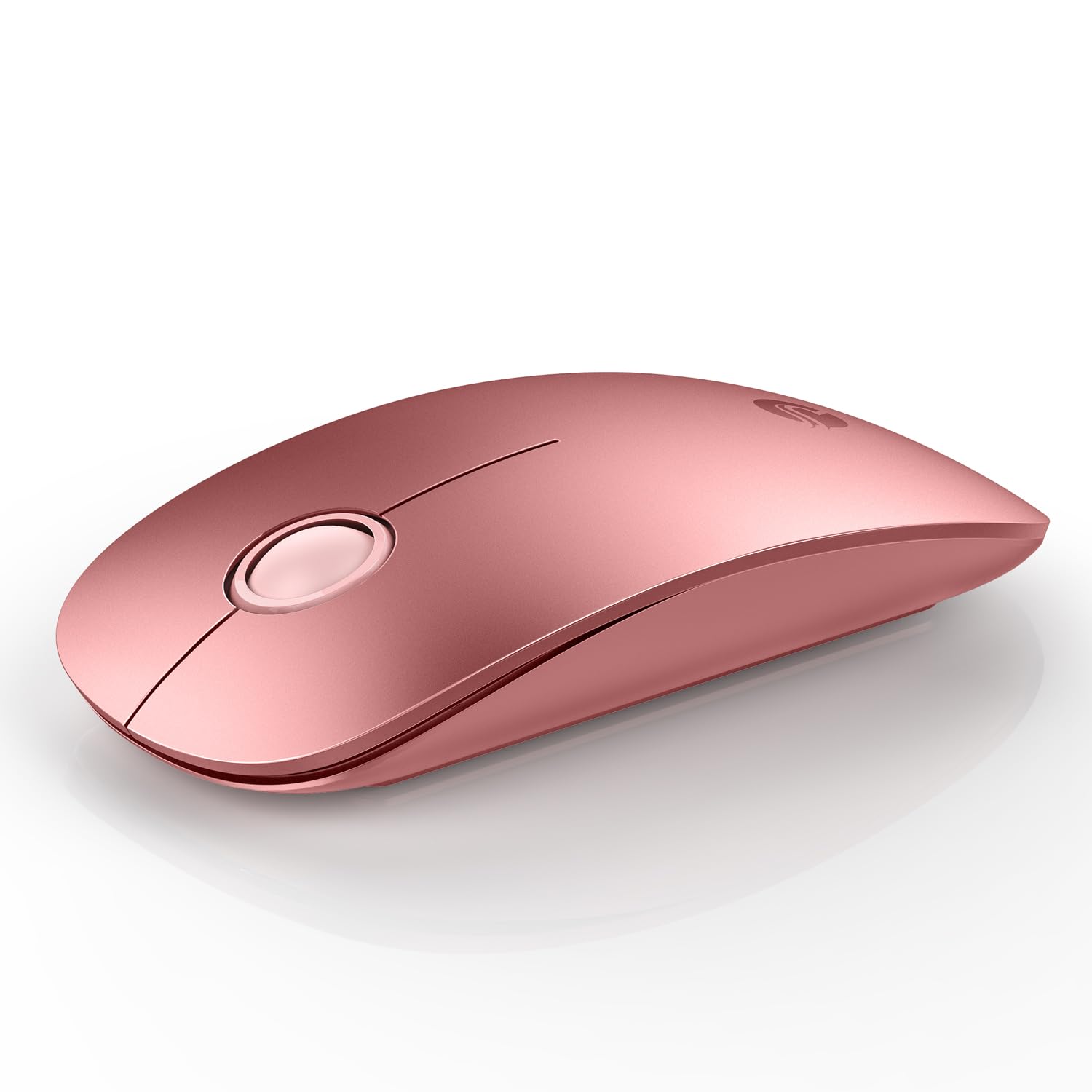 Photo 1 of RAPIQUE Bluetooth Wireless Mouse, BT5.1+2.4G Slim Dual Mode, Rose Gold