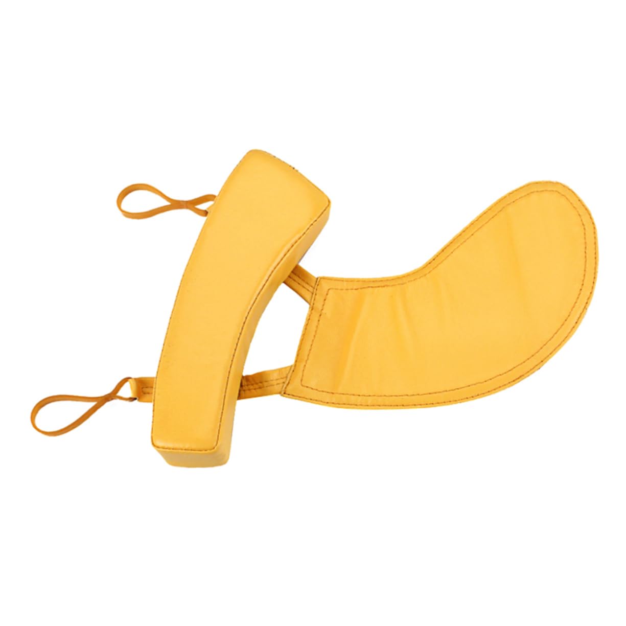 BESTonZON Repose-épaule pour Violon 4/4 en Peau D'agneau Jaune, Coussinet Ergonomique pour Soulager la Douleur, Accessoire Confortable pour Violon et Fiddle