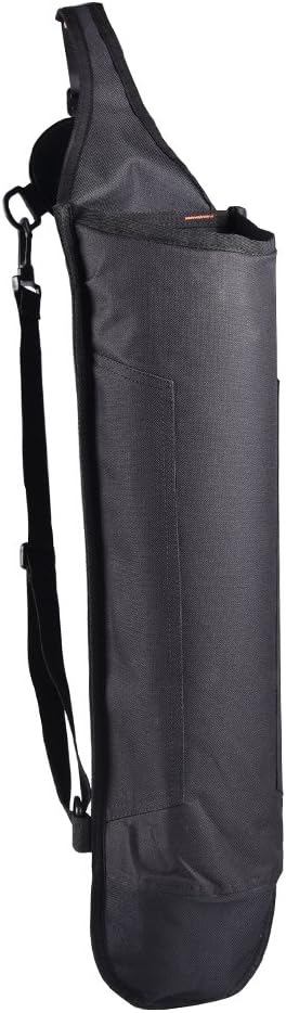 Adjustable Hunt Bow Back Quiver Archery Arrow Bag, Large Capacity with Shoulder Strap, Suitable for Outdoor Hunting - Black, 58 x 17 x 8cm
