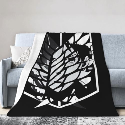 進撃の巨人 かわいいふわふわブランケット 吸湿発熱コンパクト膝掛け 滑らかタッチ冬夏発熱毛布 100×125cm