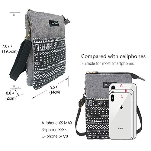 Image of Roomy Cell Phone Purse Wallet Small Crossbody Bags For Women teen girlsl | Small crossbody bags for women with Shoulder Strap,mini thread wallet,cute canvas travel purse tiny purse