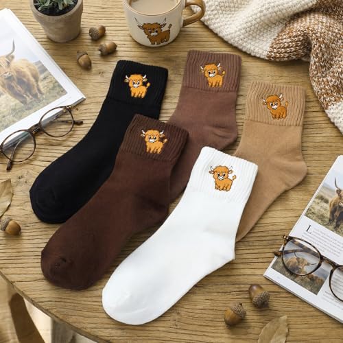 Image of Eurzom 10 Pairs Socks Womens Crew Elastic Ankle Length Cotton Socks Aesthetic Cute Lightweight Low Cut Gifts for Women