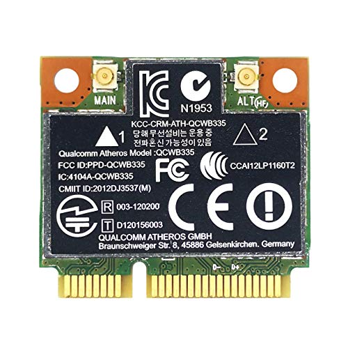 Tuidzljd Scheda WiFi AR9565 QCWB335 Mini PCIE Bluetooth 4.0 150 Mbps 2.4G per Linux XP Win7 Win8