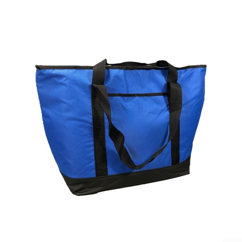 Bolsa térmica de transporte de alimentos diseñada para actividades al aire libre con asas dobles en la parte inferior reforzada y amplio volumen interno (amarillo)
