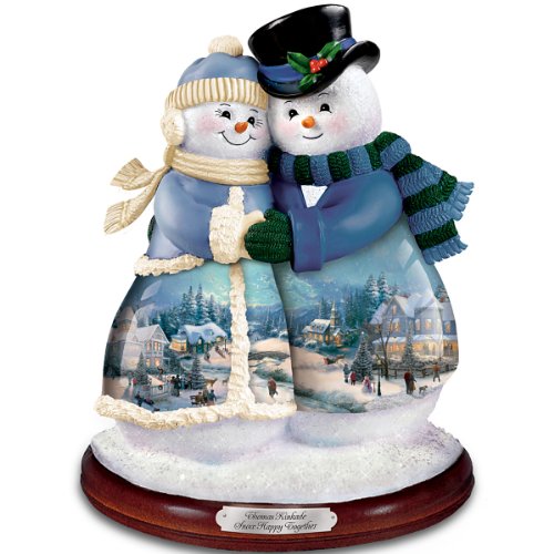 The Bradford Exchange Thomas Kinkade Musical Snowman Figurine: Snow Happy Together