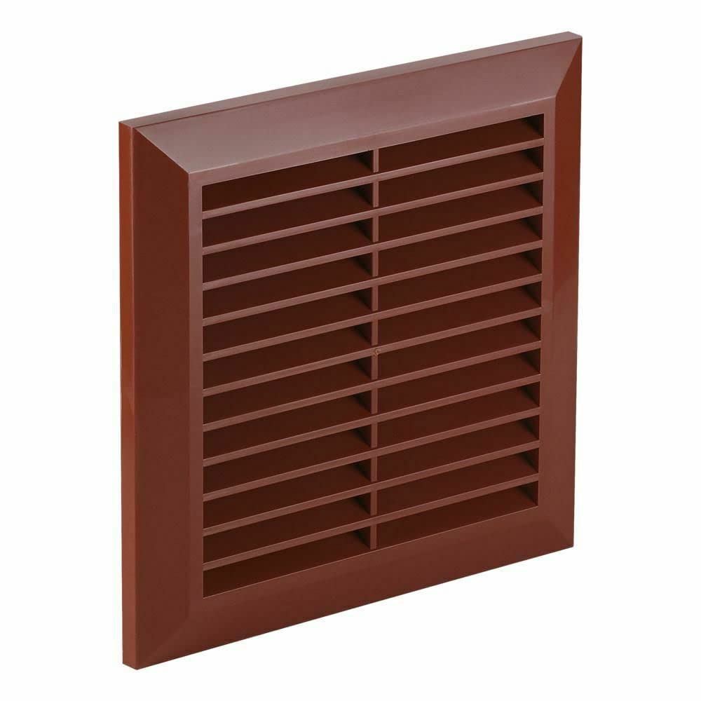 Prostko Ltd Brown Air Vent Grille - 170Mm X 170Mm - With Fitting Frame - Duct Ventilation Cover.