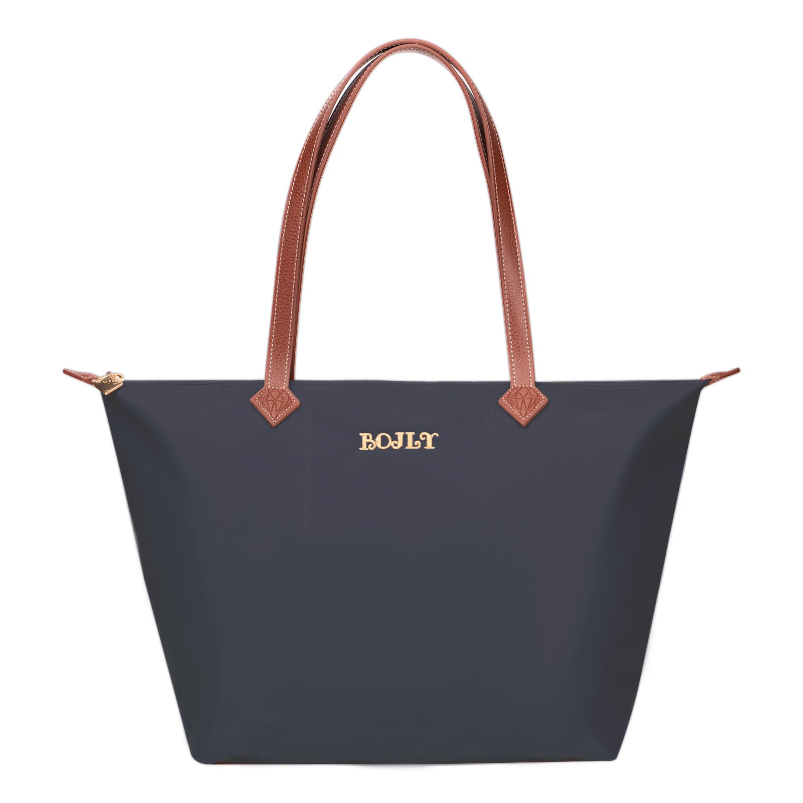 David Jones - Dames Grote Handtas - Soepele Nylon Shopper - Schoudertas Draagtas Shopping Tas Groot Capaciteit - Werk Elegante Stad Reizen Mode Origineel Trendy Chique Kantoor Casual - Zwart