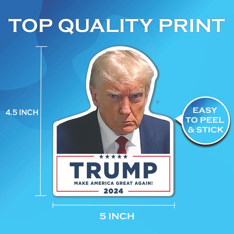 Calcomanía divertida política de Trump 2024 para decorar tu coche y portátil 2