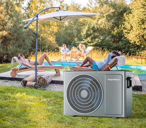 27000 BTU Above Ground Pool Heater Electric 7000 Gallon Swimming Pool Heater for Inground Pools Heating or Cooling WiFi Control Schedule 120V