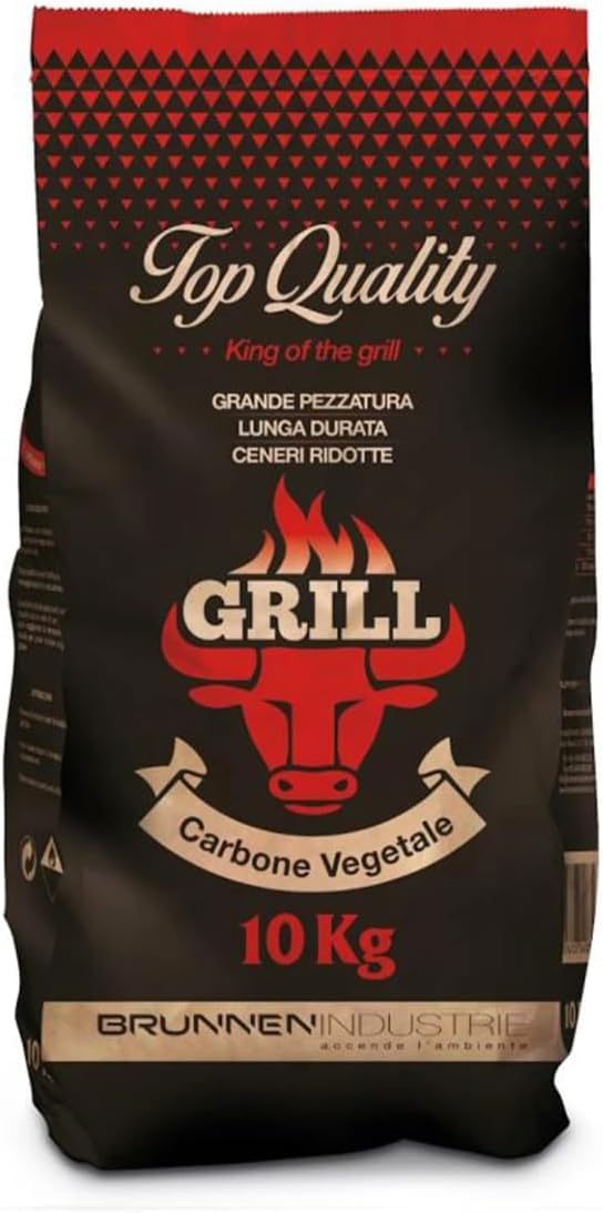 BUNDLE DA 10 CONFEZIONI CARBONE PROFESSIONALE DI QUEBRACHO BLANCO 10KG BRUNNEN PEZZATURA GRANDE