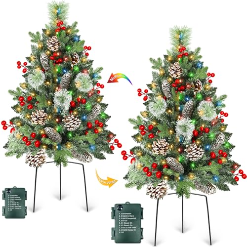 2 Pack 33" Outdoor Christmas Tree Urn Fillers with 50