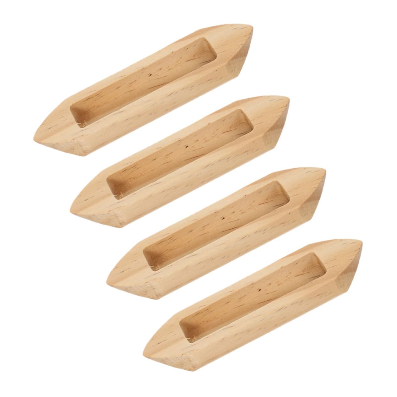 Hohopeti 4Pcs Hand Carved Nautical Boat Ornaments for Tabletop Decoration Fishing Sailboat Figurines for Living Study Office