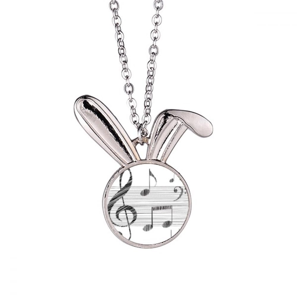 Collier lapin motif musique idée cadeau d'anniversaire originale - 5