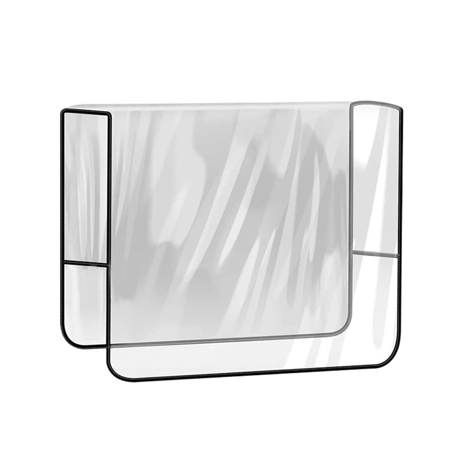 ENWWCH 1PC Salon Chair Cover PVC Clear Hairdressing Protector Waterproof Barber Back Covers Square For chair(Black)