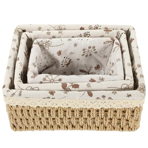 Panier tressé beige pour buanderie et organisation de salle de bain - 2
