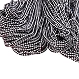 Whakano 5m Lederband Rund Geflochten Lederschnur 5,5mm Lederbänder,Kordelseil Lederriemen Bänder für Basteln,Schmuck und Armbändern,Makramee,Schlüsselanhänger,Verpackungsherstellung,Schwarz Weiß