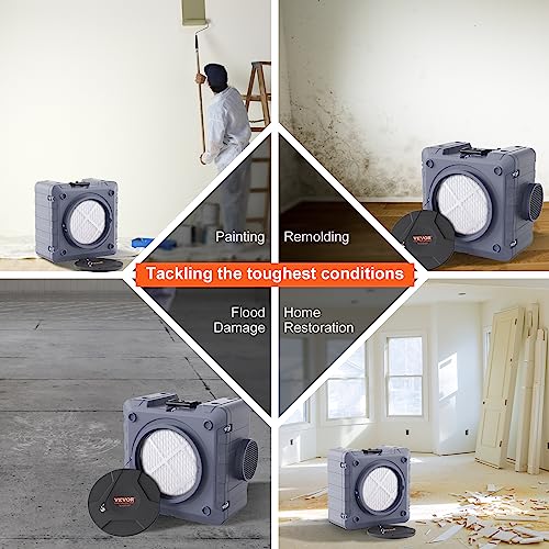 Image of VEVOR Air Scrubber 3-Stage Filtration Stackable Negative Air Machine 800CFM