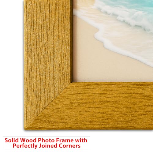 Image of Square Frame 5x5 inch | Vibrant Photo Frames For Wall Decor | Wall Photo Frames To Energize | Fine Wooden Frame | Orange Picture Frames | Birthday Photo Frame (5x5 inch, Orange)