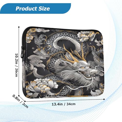 Funda para portátil 13-14 pulgadas con diseño de dragón miniatura 3