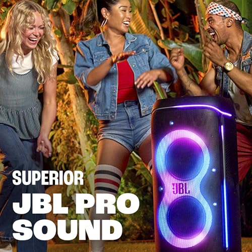 Image of JBL PartyBox 720 - Loudest Battery-Powered Party Speaker with Superior Pro Sound and a Futuristic lightshow, Up to 15 Hours Playtime & IPX4 Splash Proof (Black)