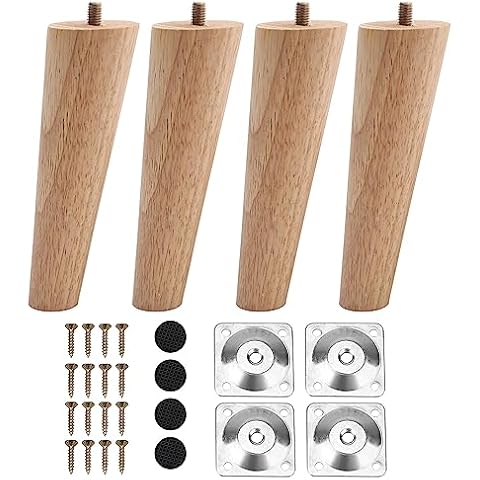 INMOZATA 4PCS Wooden Furniture Legs Replacement Set Cover